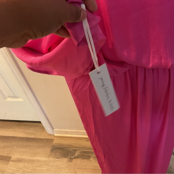 NWT YOUNG FABULOUS & BROKE THE SIREN ASYMMETRIC WRAP DRESS RASPBERRY SIZE S - Picture 11 of 15